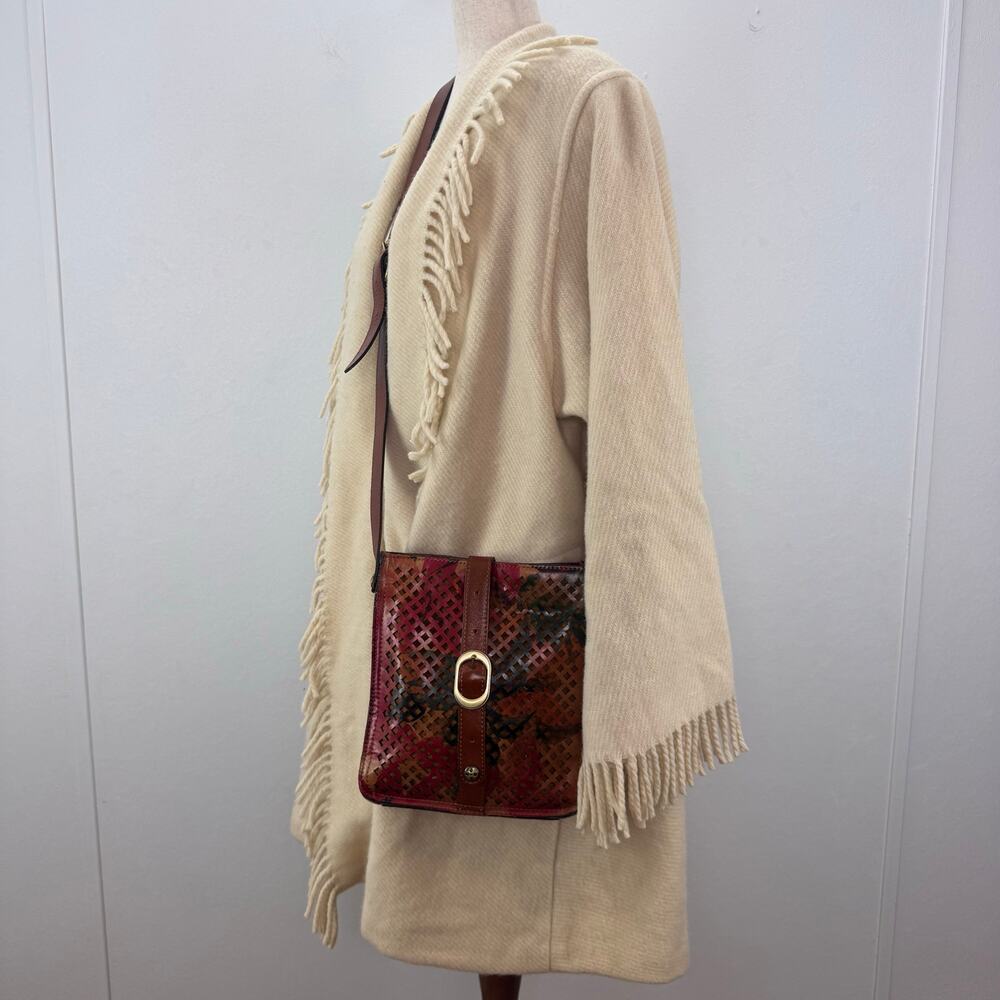 Patricia Nash Venezia Floral Leather Crossbodybag Adjustable Strap Boho Hippie